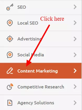 Locating semrush content marketing toolkit