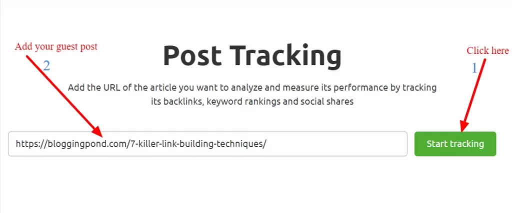Post tracking tool Semrush content marketing toolkit